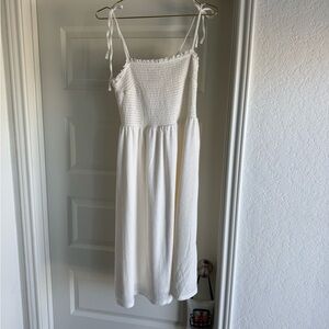 H&M White Midi Dress